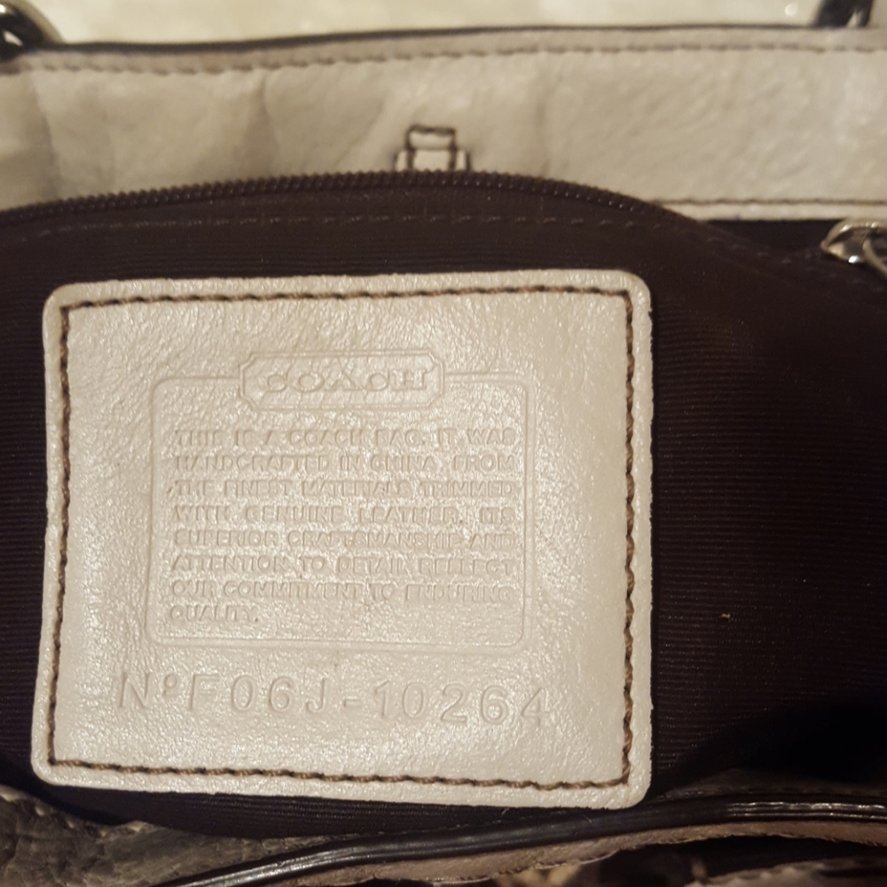 Coach Hampton Python/Leather Satchel - image 4